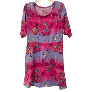 Trolls World Tour Girls Dress Size S/CH 6-6X Pink Short Sleeve